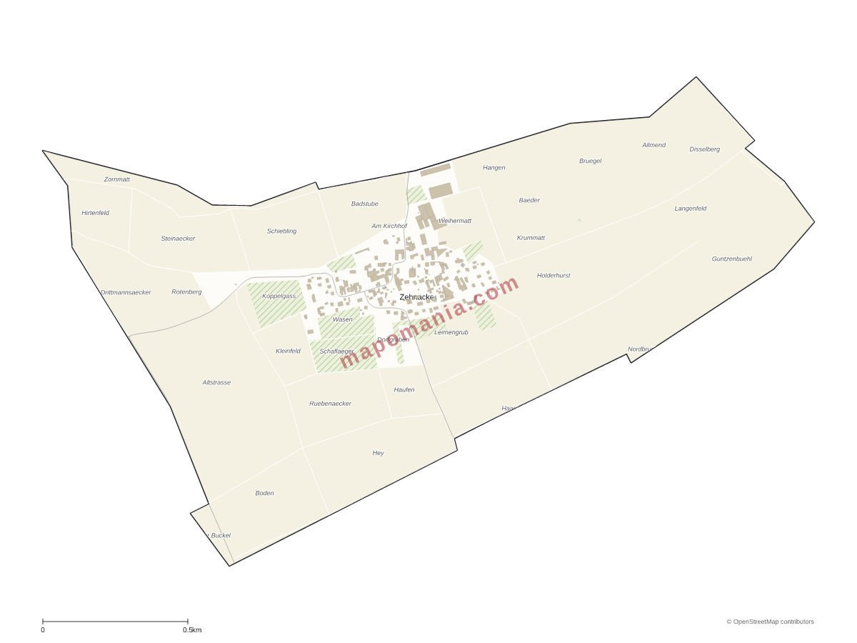 Carte de Zehnacker à personnaliser