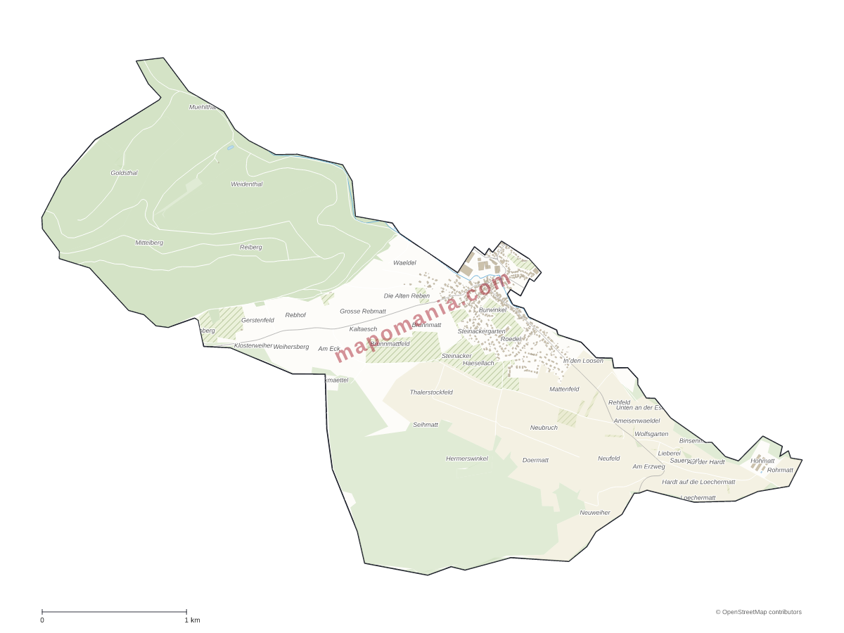 Carte de Zinswiller à personnaliser