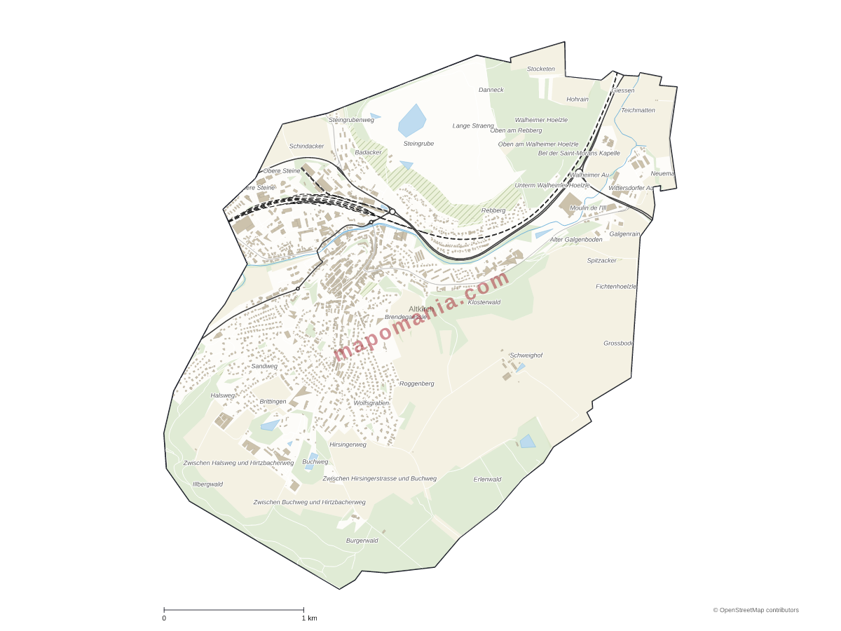 Carte de Altkirch à personnaliser