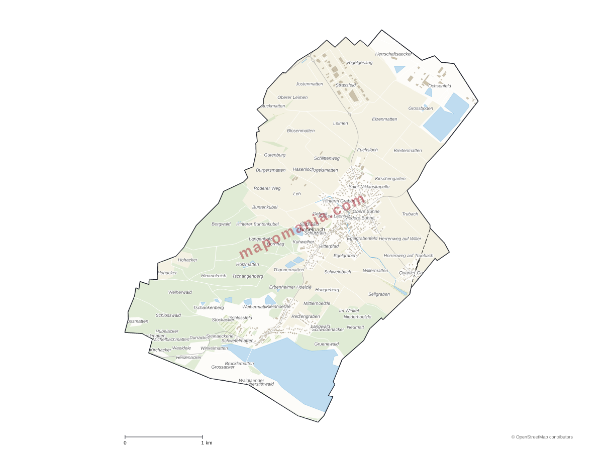 Carte de Aspach-Michelbach à personnaliser