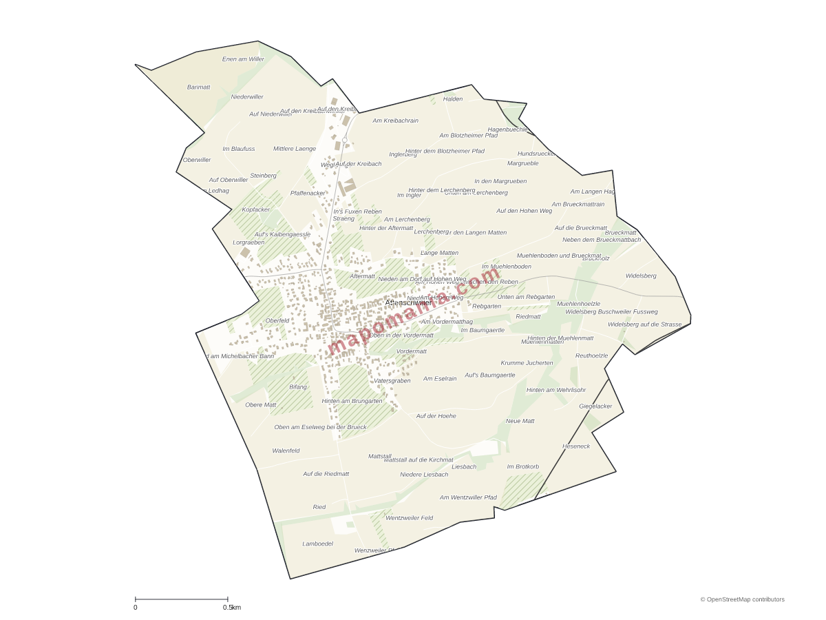 Carte de Attenschwiller à personnaliser