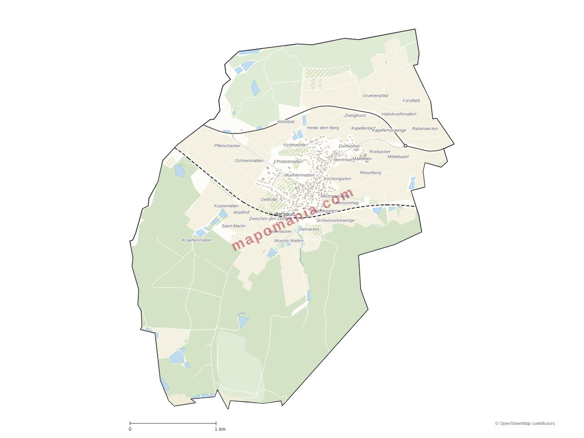 Carte de Ballersdorf à personnaliser