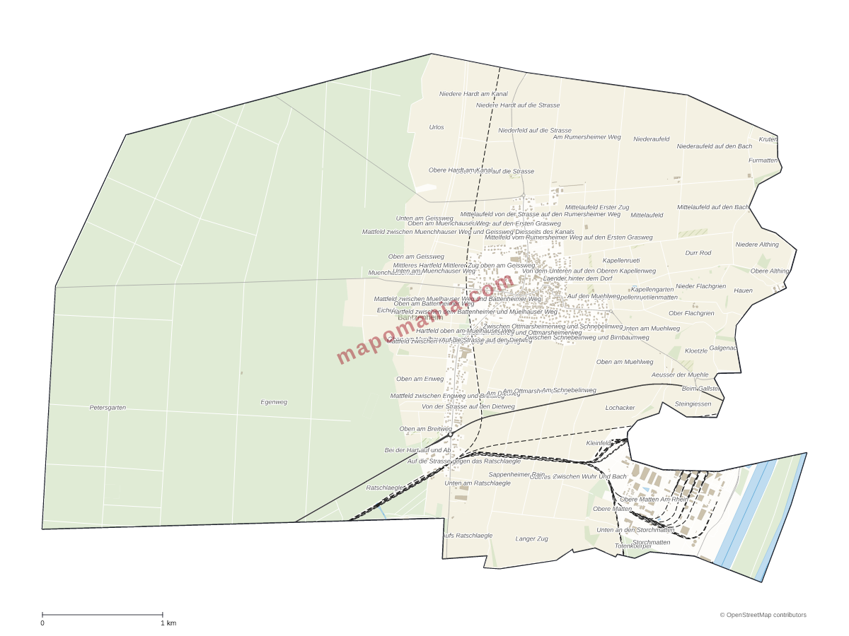 Carte de Bantzenheim à personnaliser