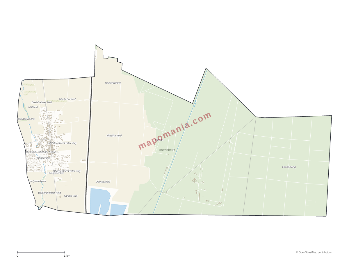 Carte de Battenheim à personnaliser