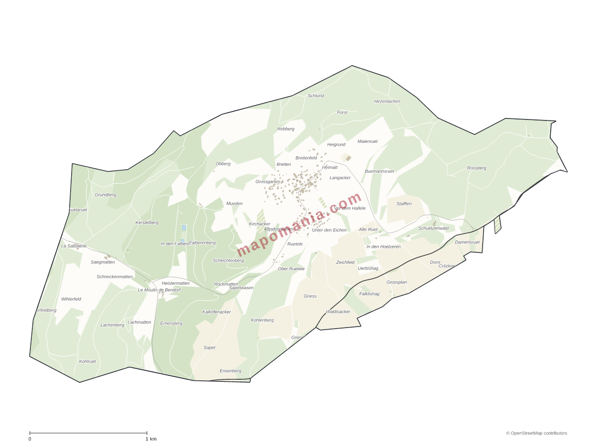 Carte de Bendorf à personnaliser