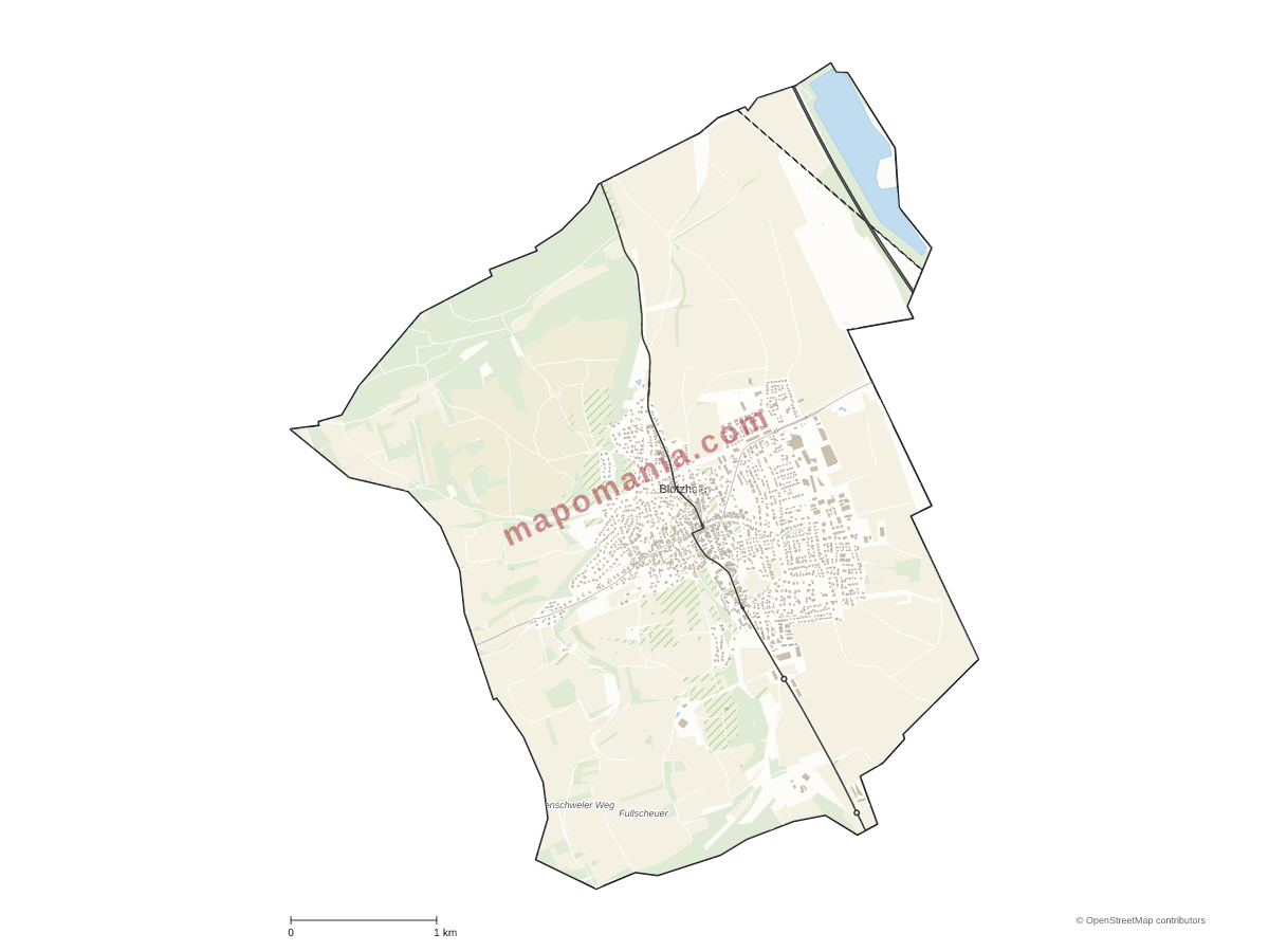 Carte de Blotzheim à personnaliser
