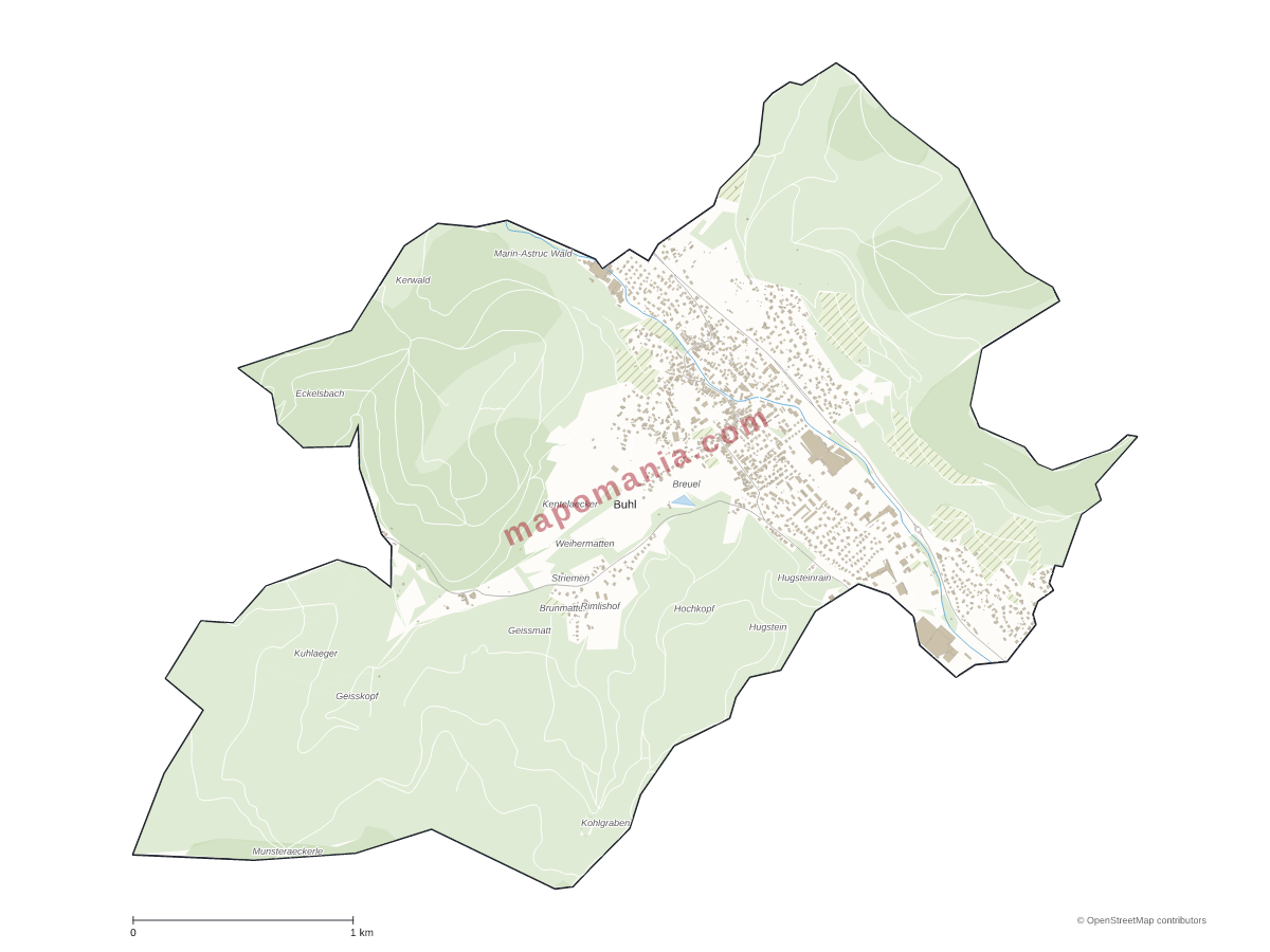 Carte de Buhl à personnaliser