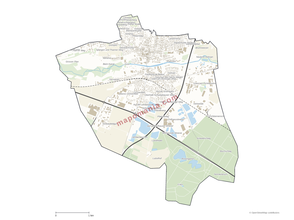 Carte de Cernay à personnaliser