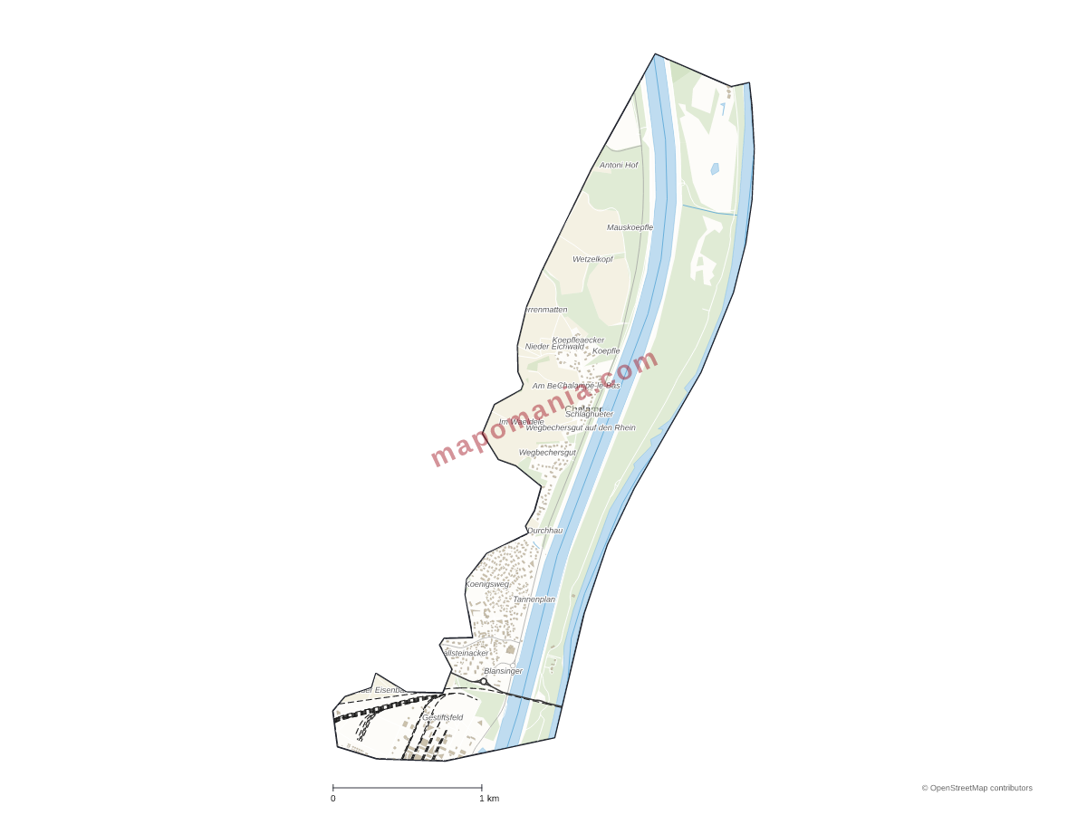 Carte de Chalampé à personnaliser