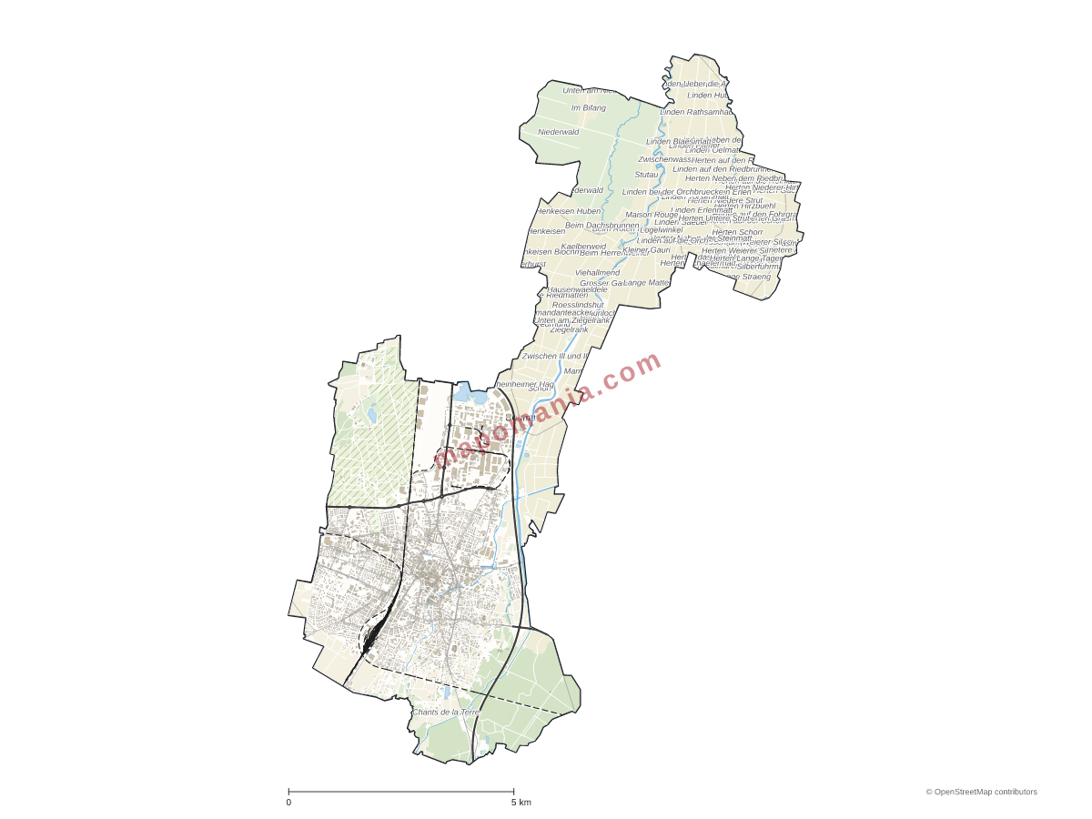 Carte de Colmar à personnaliser