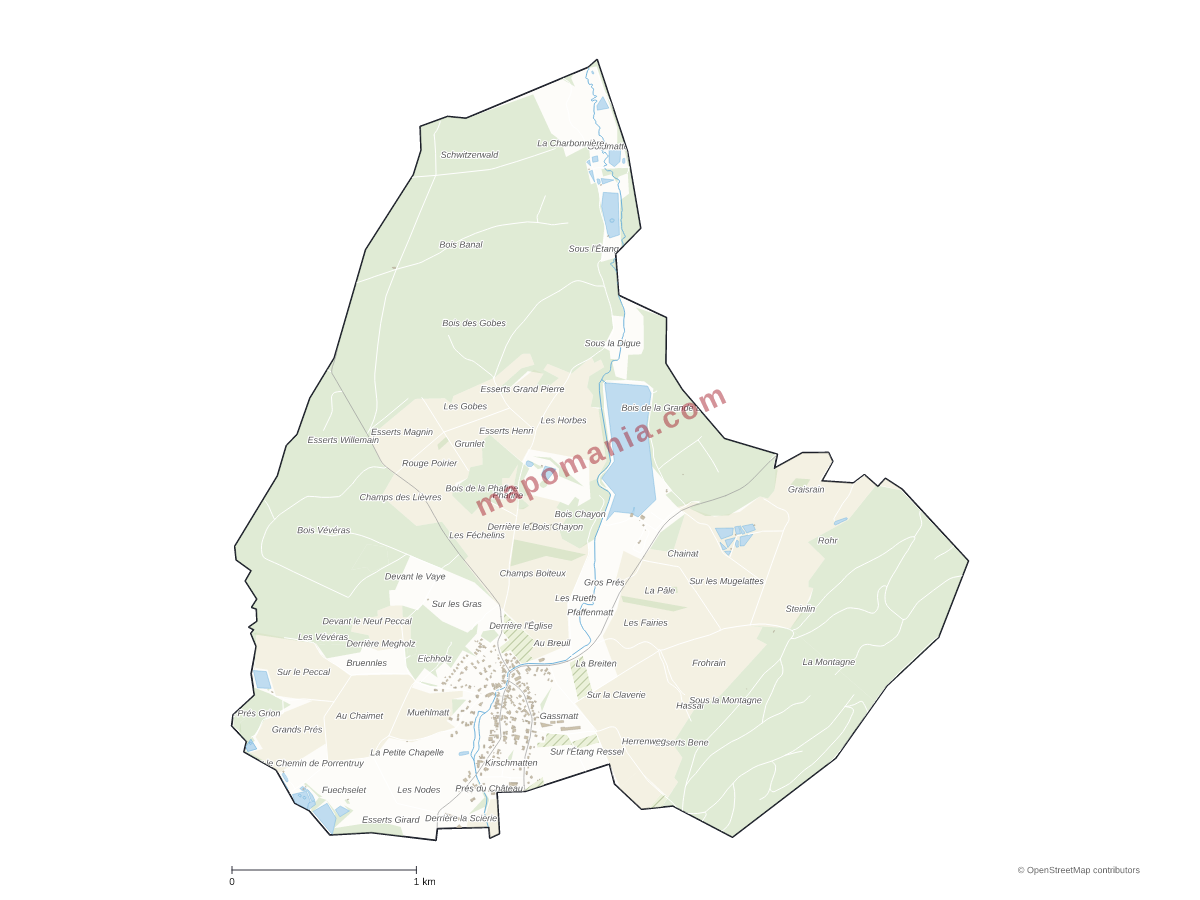 Carte de Courtavon à personnaliser