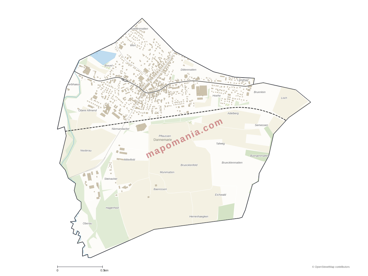 Carte de Dannemarie à personnaliser