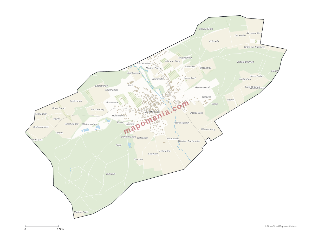 Carte de Durmenach à personnaliser