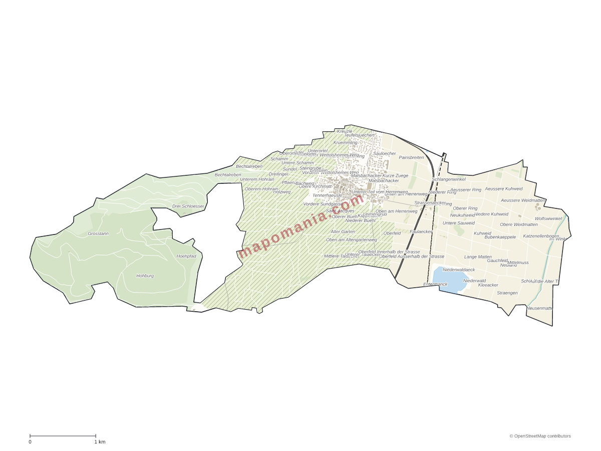 Carte de Eguisheim à personnaliser