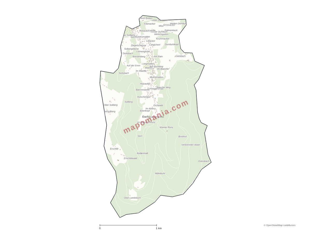 Carte de Eschbach-au-Val à personnaliser
