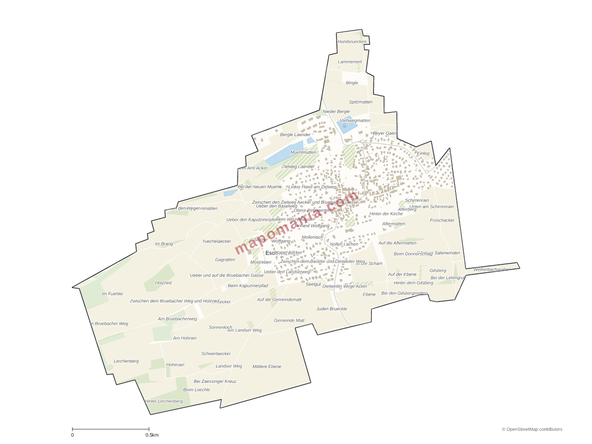 Carte de Eschentzwiller à personnaliser
