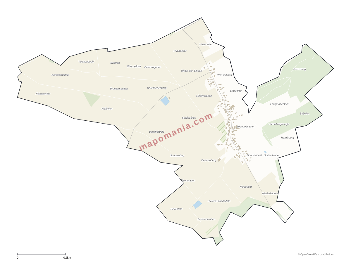 Carte de Falkwiller à personnaliser