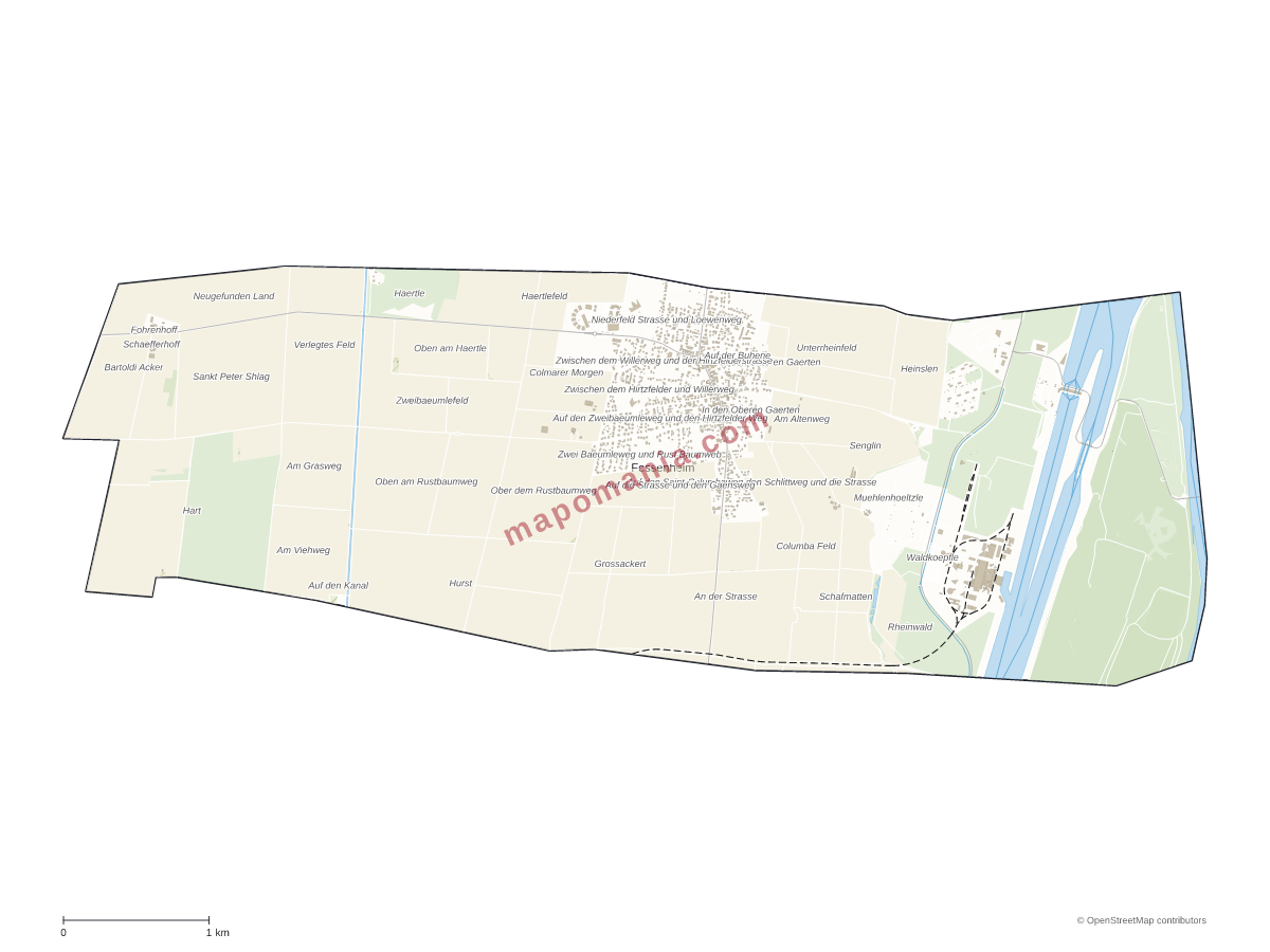 Carte de Fessenheim à personnaliser