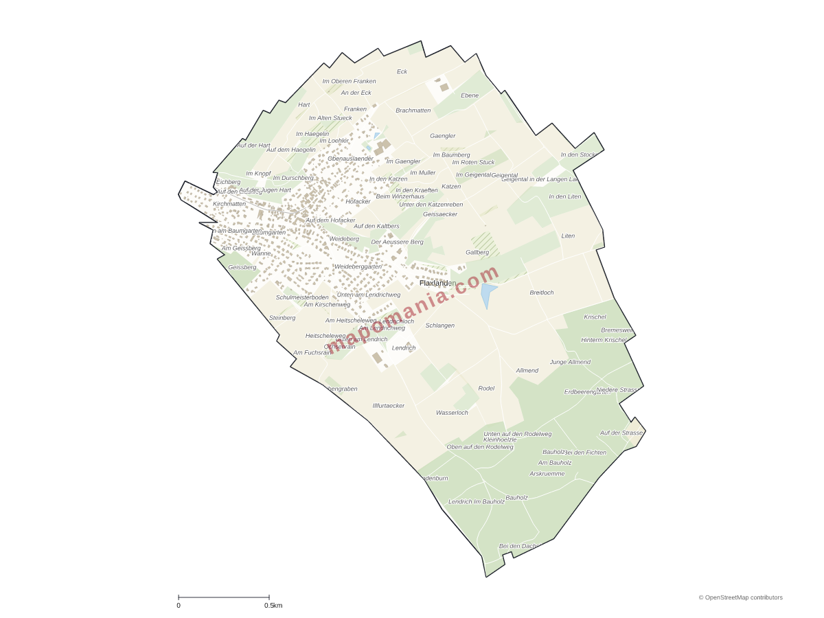 Carte de Flaxlanden à personnaliser