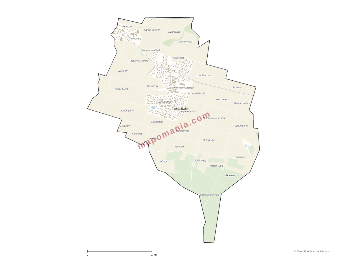 Carte de Fortschwihr à personnaliser
