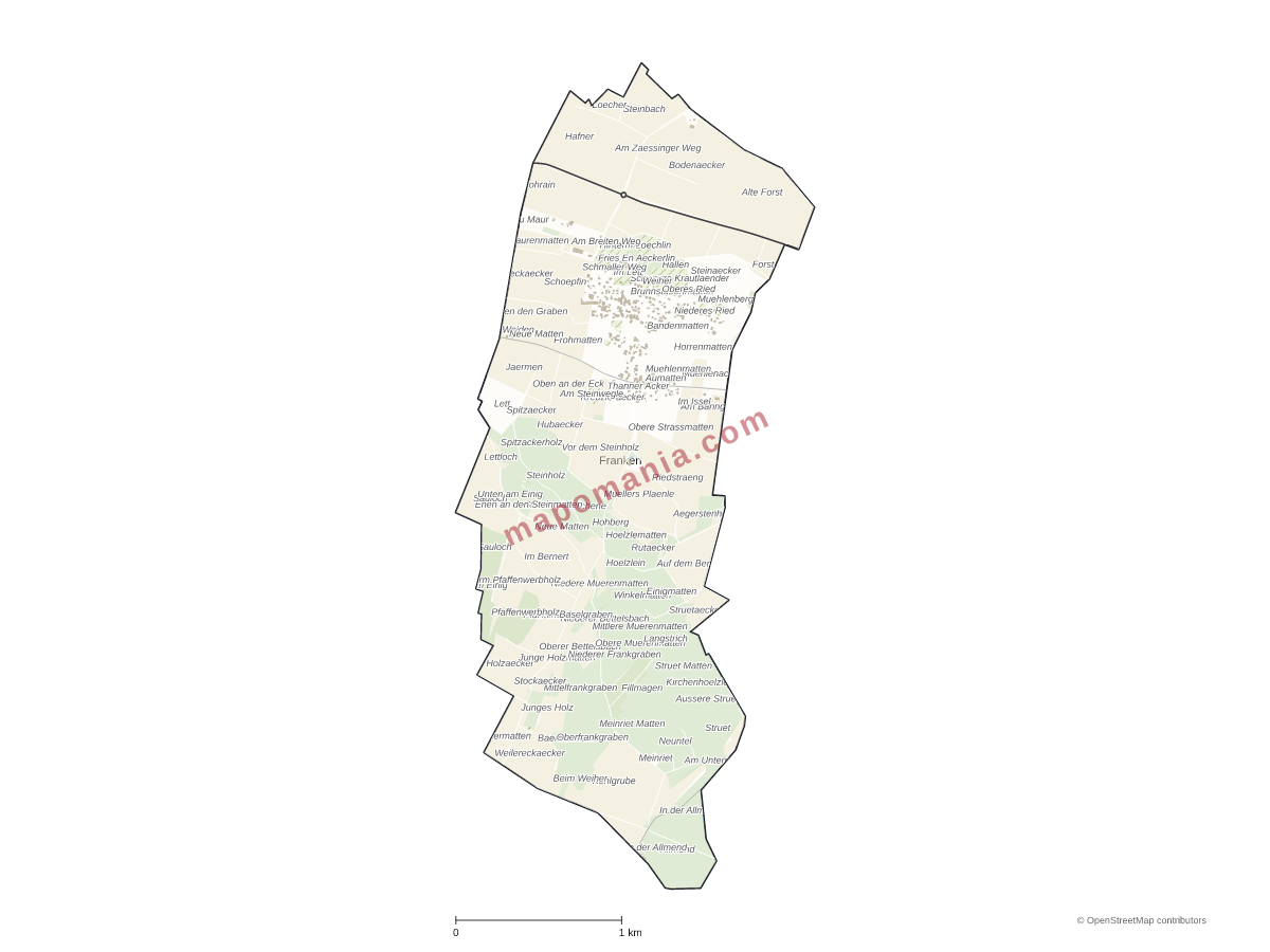 Carte de Franken à personnaliser