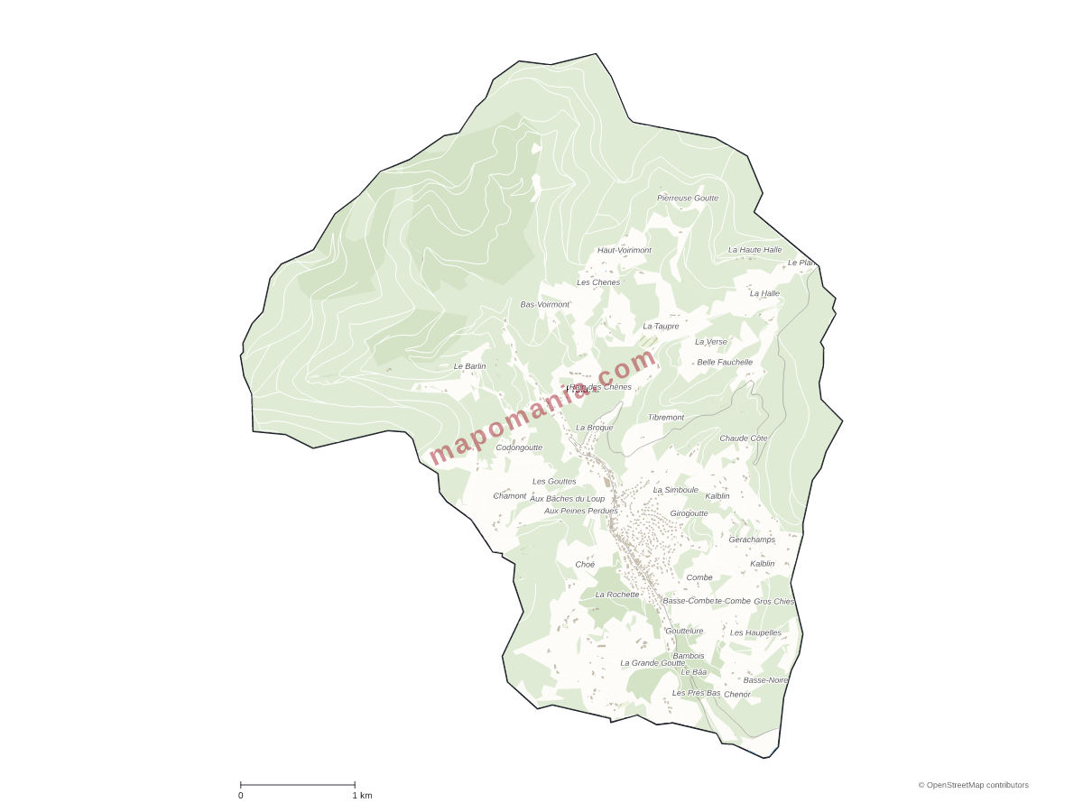 Carte de Fréland à personnaliser