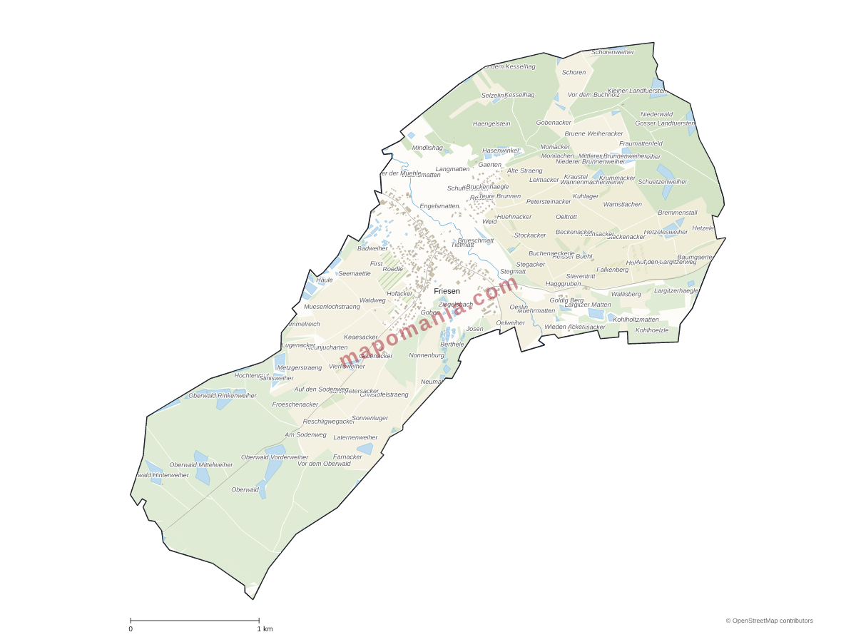 Carte de Friesen à personnaliser