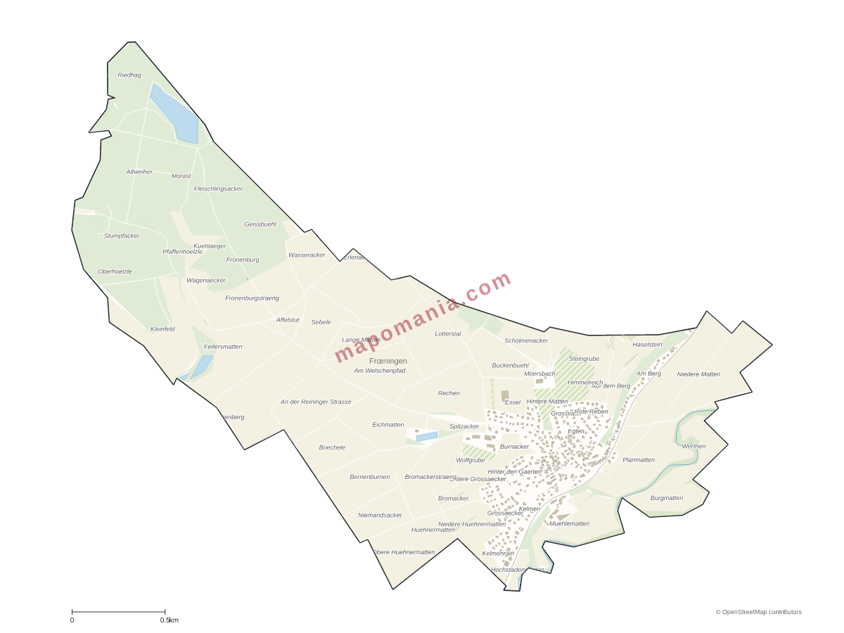 Carte de Frœningen à personnaliser