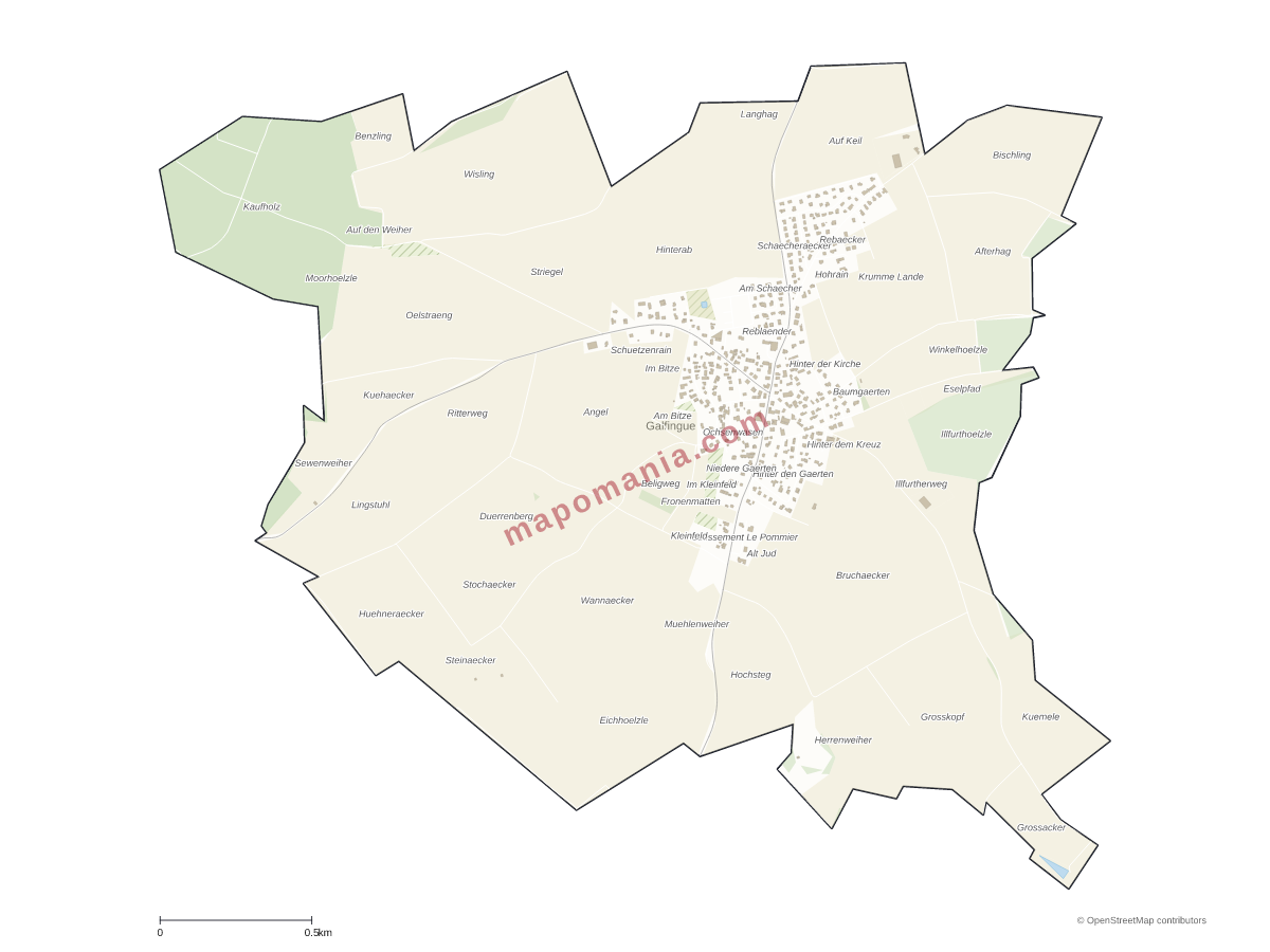 Carte de Galfingue à personnaliser