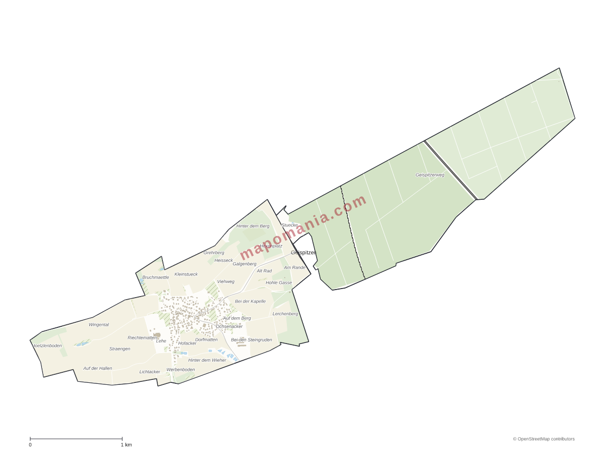 Carte de Geispitzen à personnaliser
