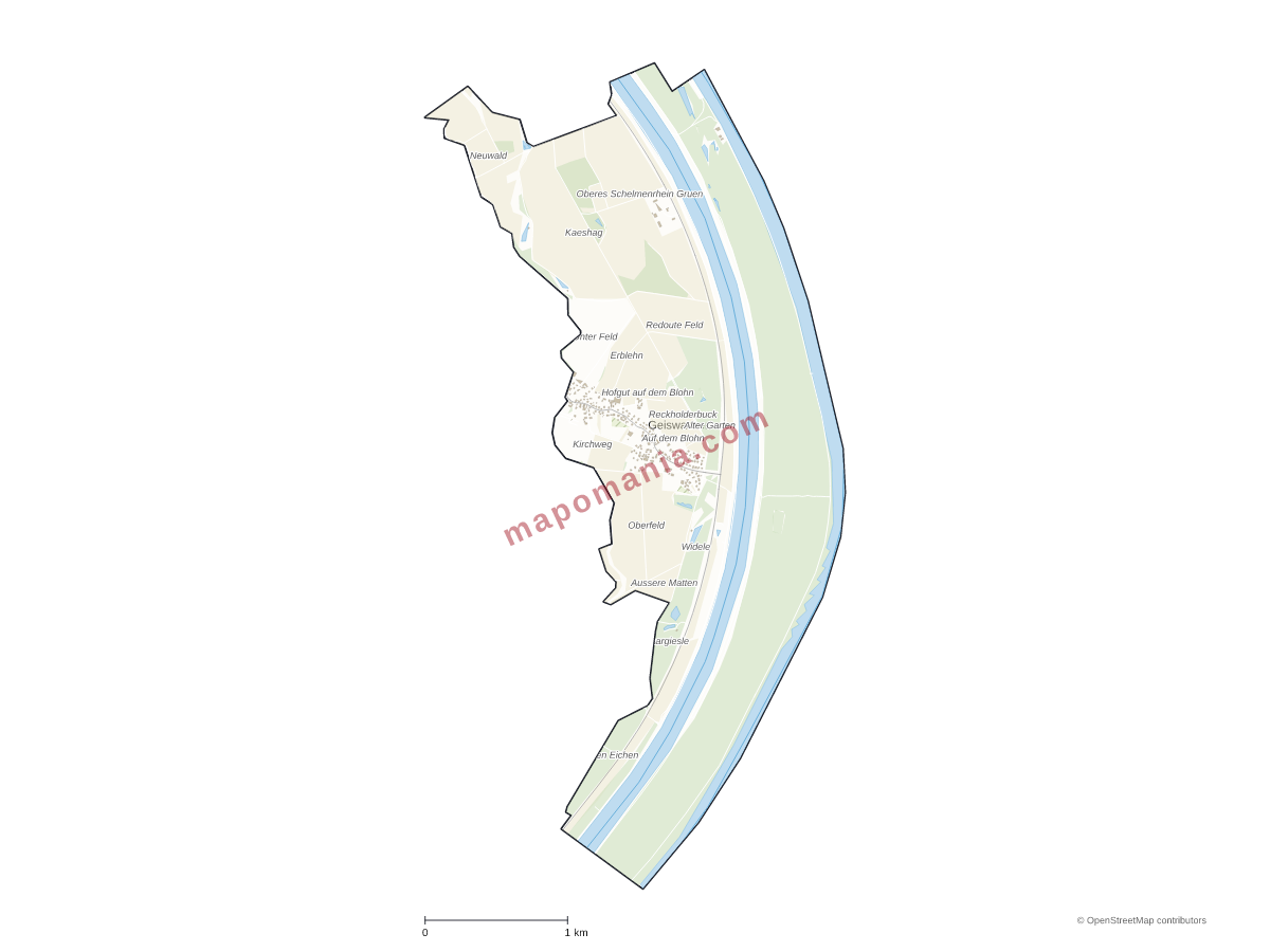 Carte de Geiswasser à personnaliser