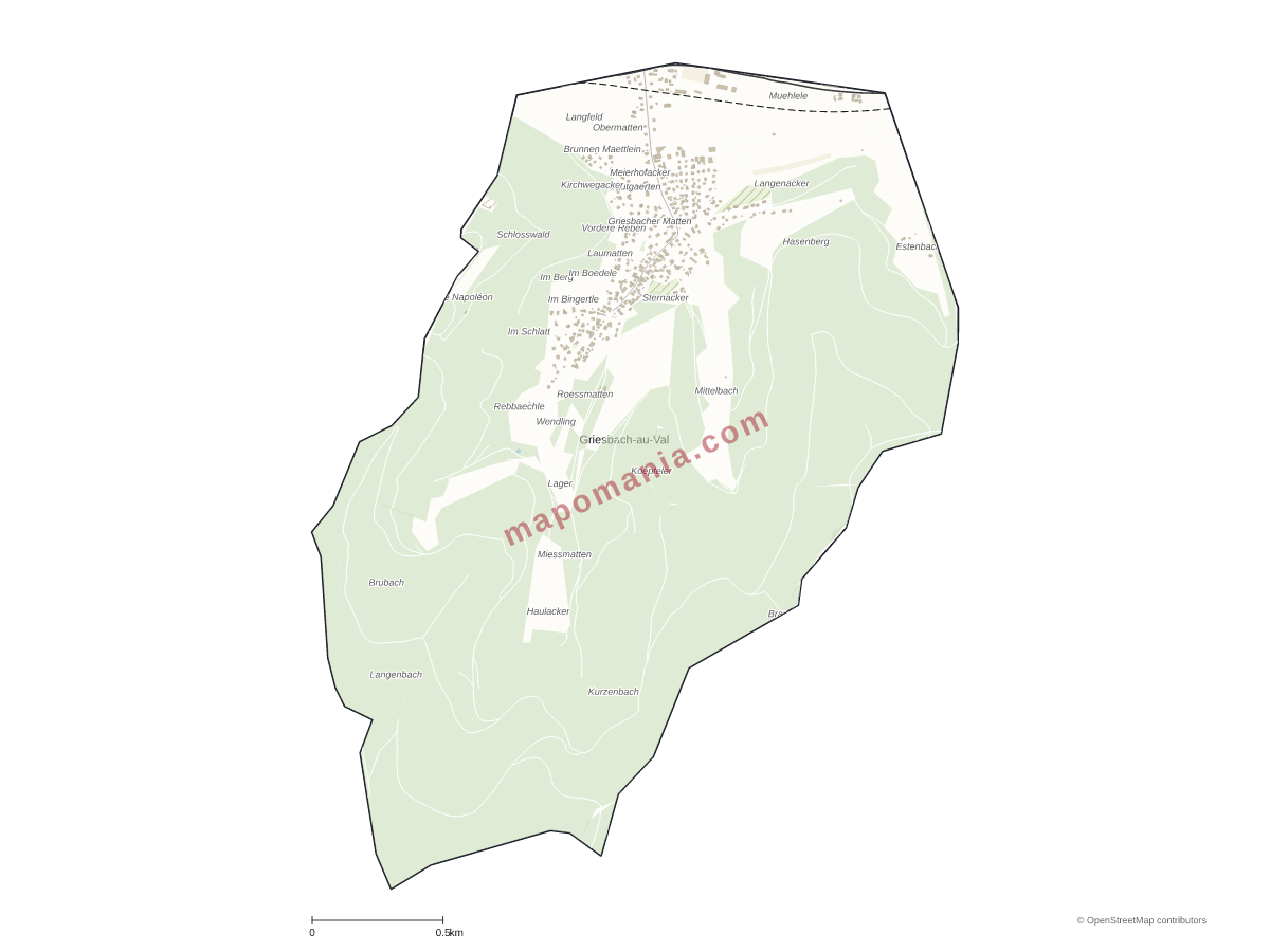 Carte de Griesbach-au-Val à personnaliser