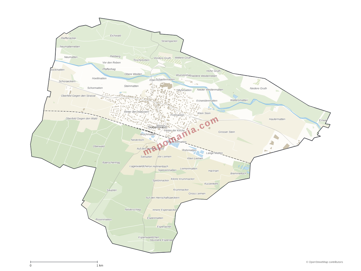 Carte de Guewenheim à personnaliser