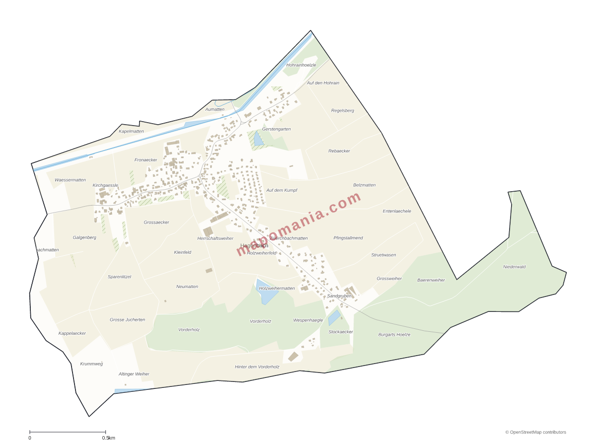 Carte de Hagenbach à personnaliser