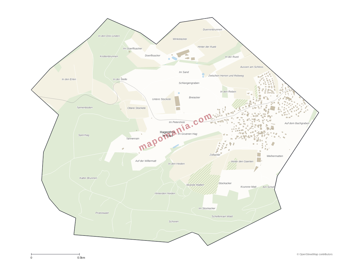Carte de Hagenthal-le-Haut à personnaliser