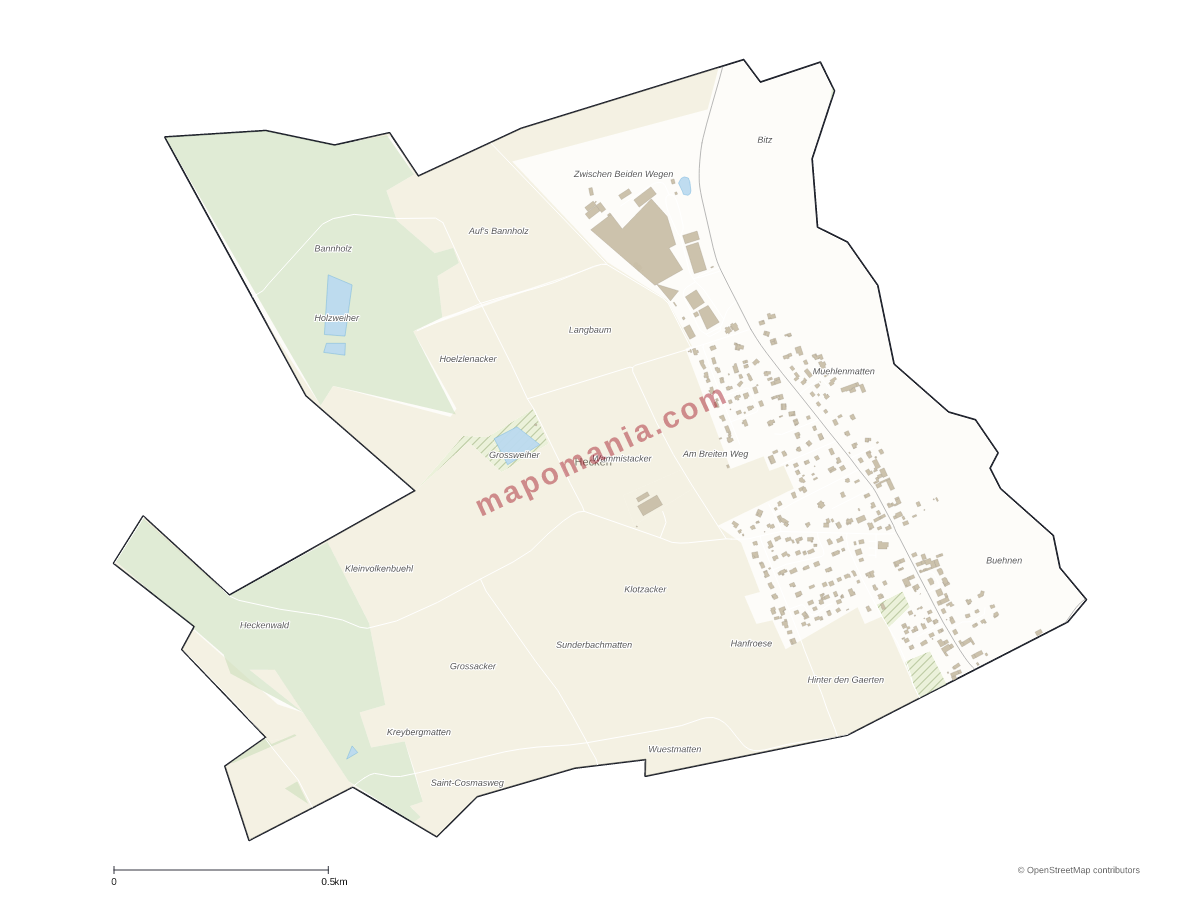 Carte de Hecken à personnaliser