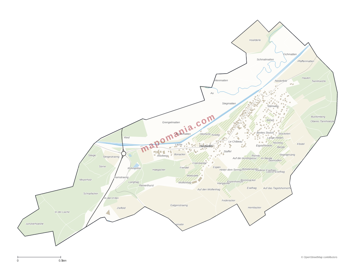 Carte de Heidwiller à personnaliser