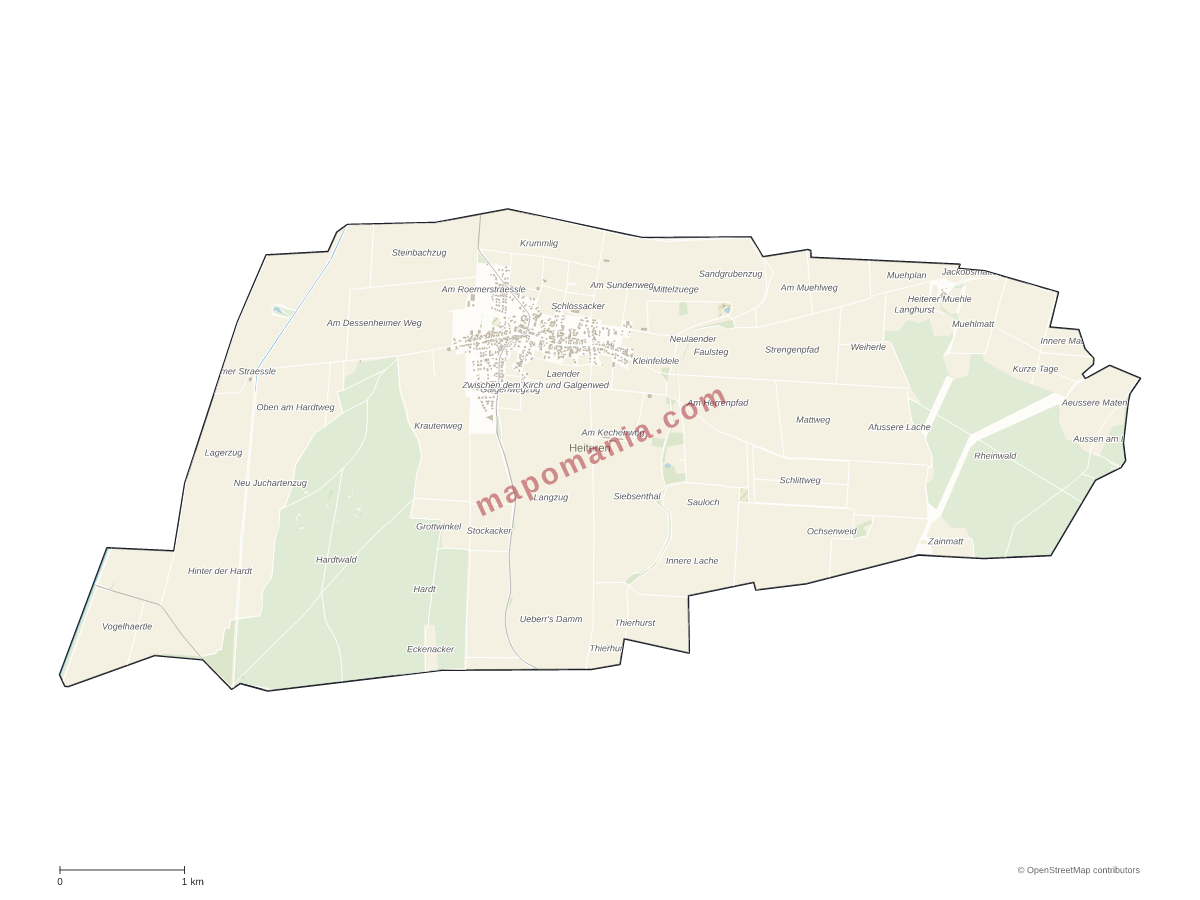 Carte de Heiteren à personnaliser