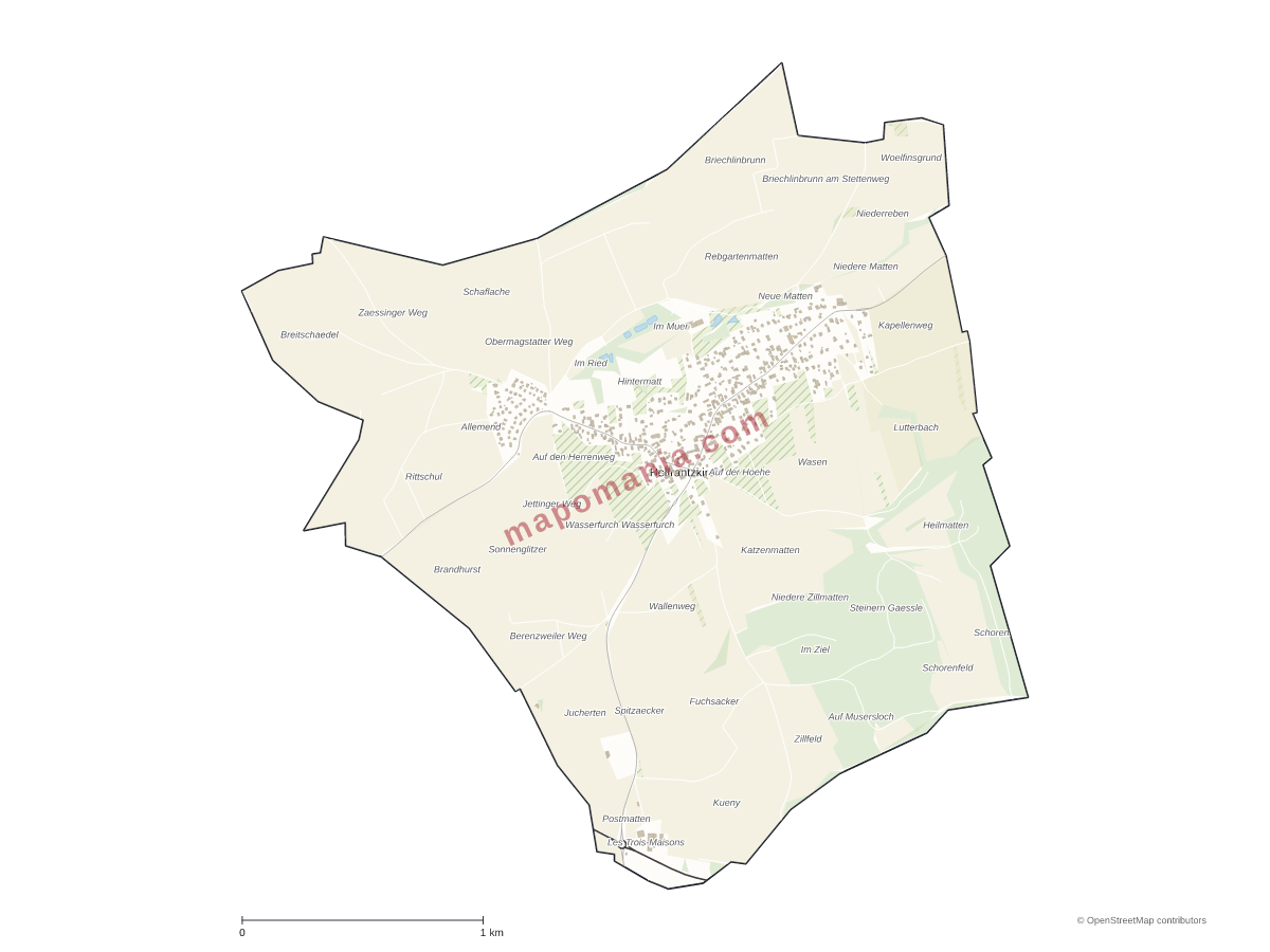Carte de Helfrantzkirch à personnaliser