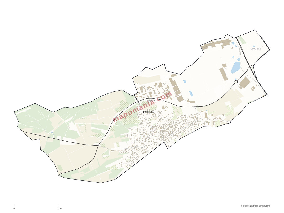 Carte de Hésingue à personnaliser