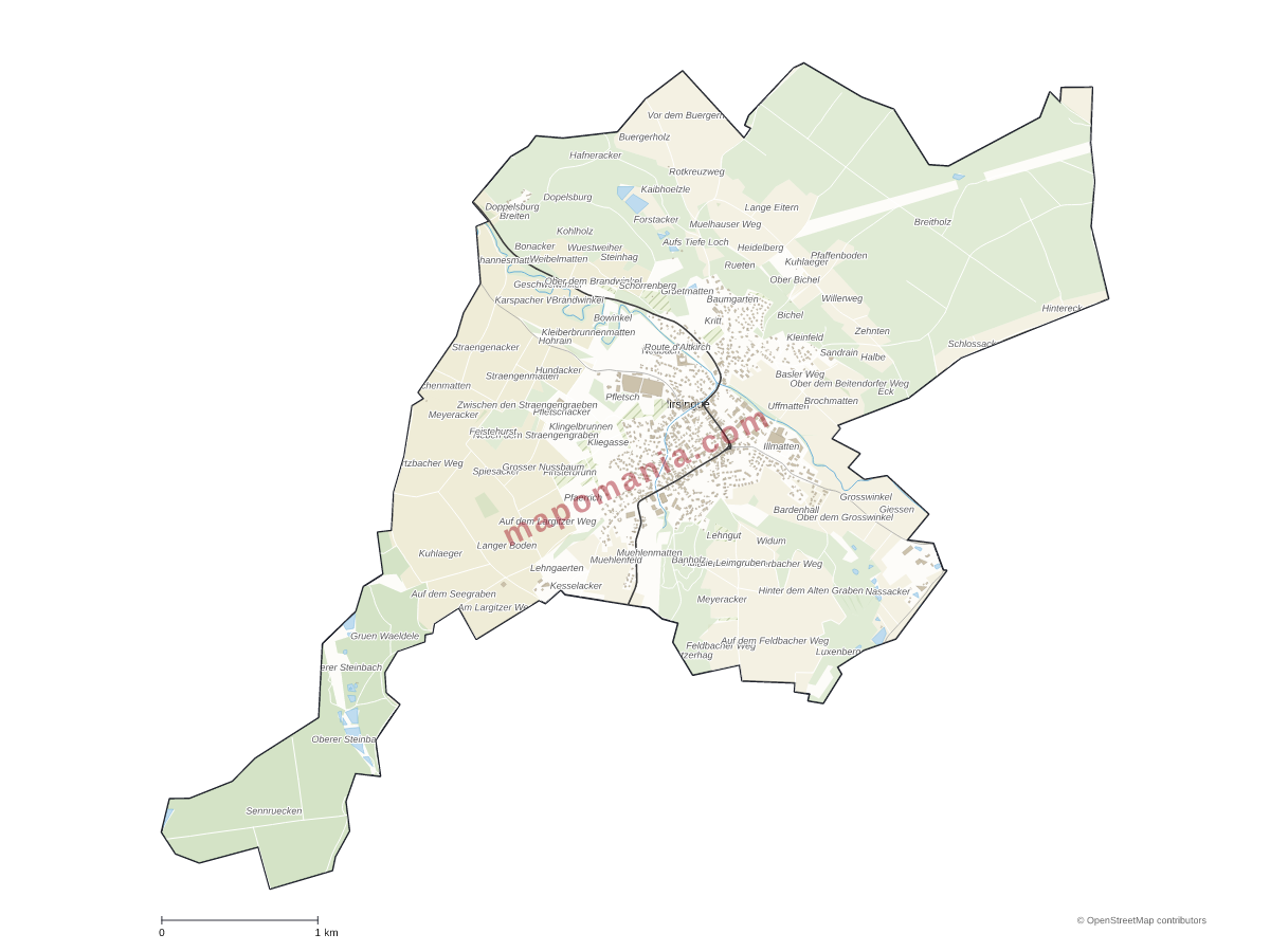 Carte de Hirsingue à personnaliser