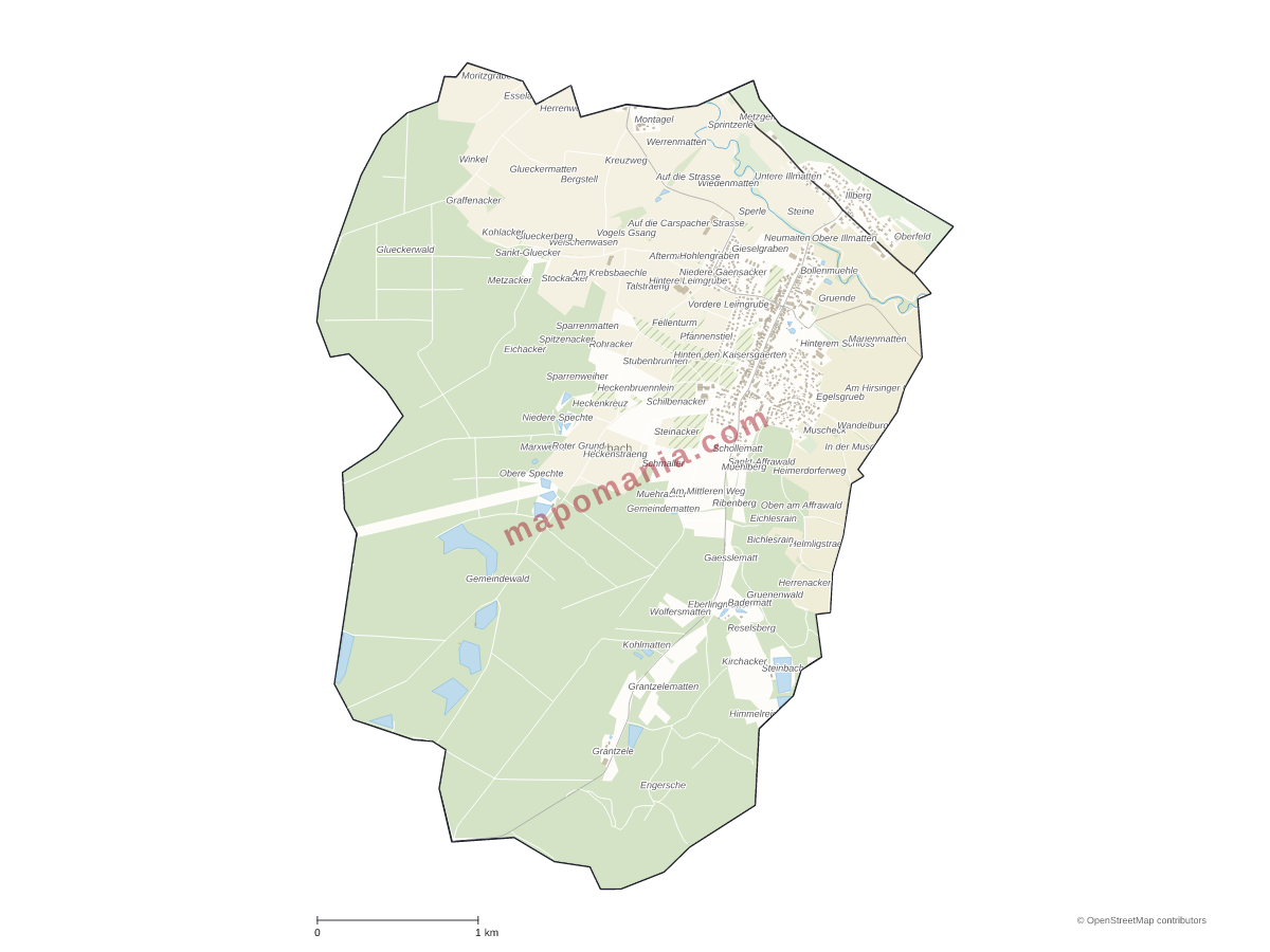 Carte de Hirtzbach à personnaliser