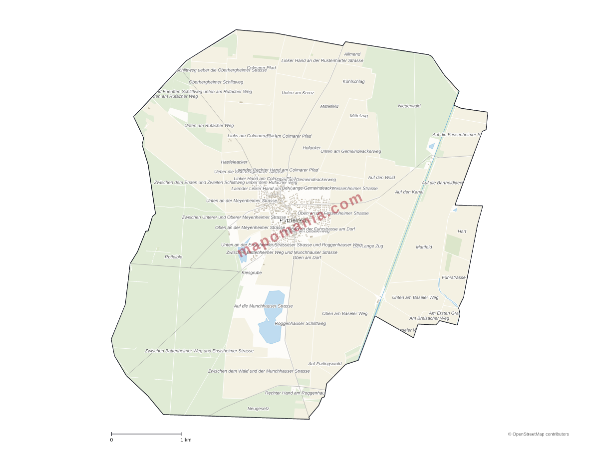 Carte de Hirtzfelden à personnaliser