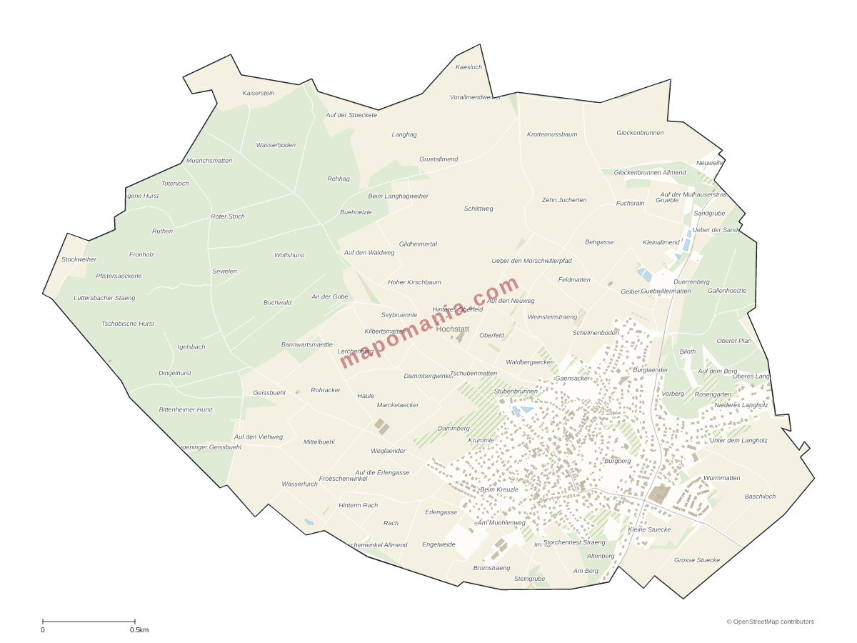 Carte de Hochstatt à personnaliser
