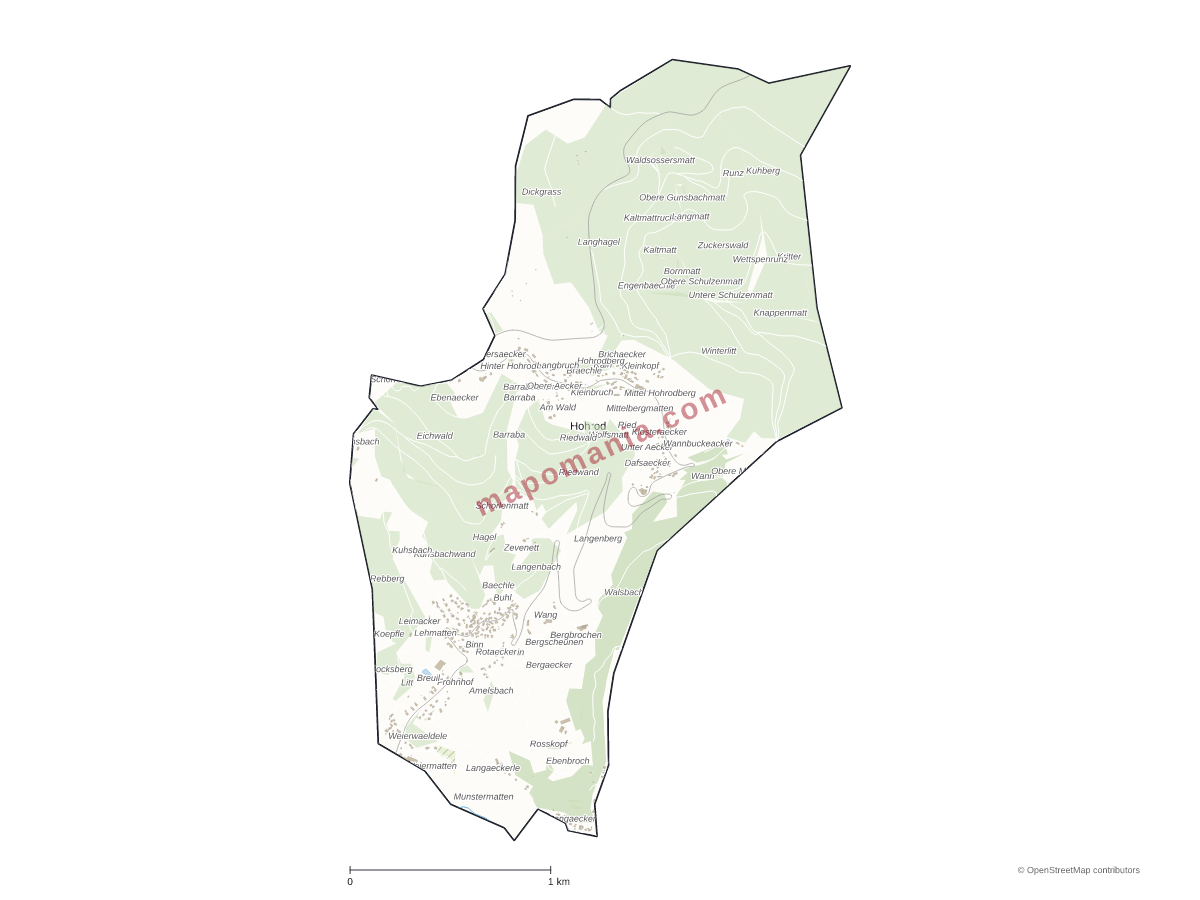 Carte de Hohrod à personnaliser