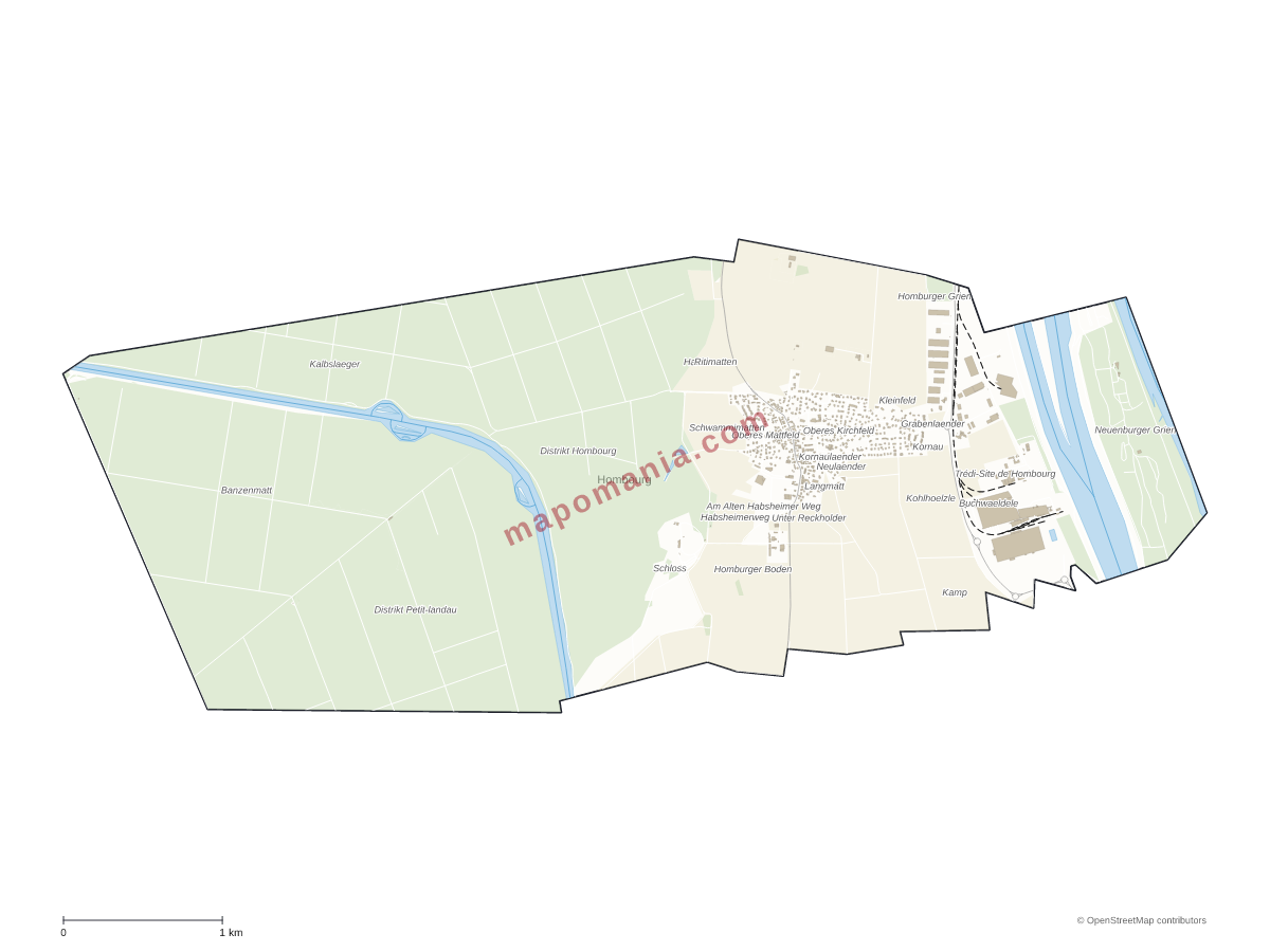 Carte de Hombourg à personnaliser