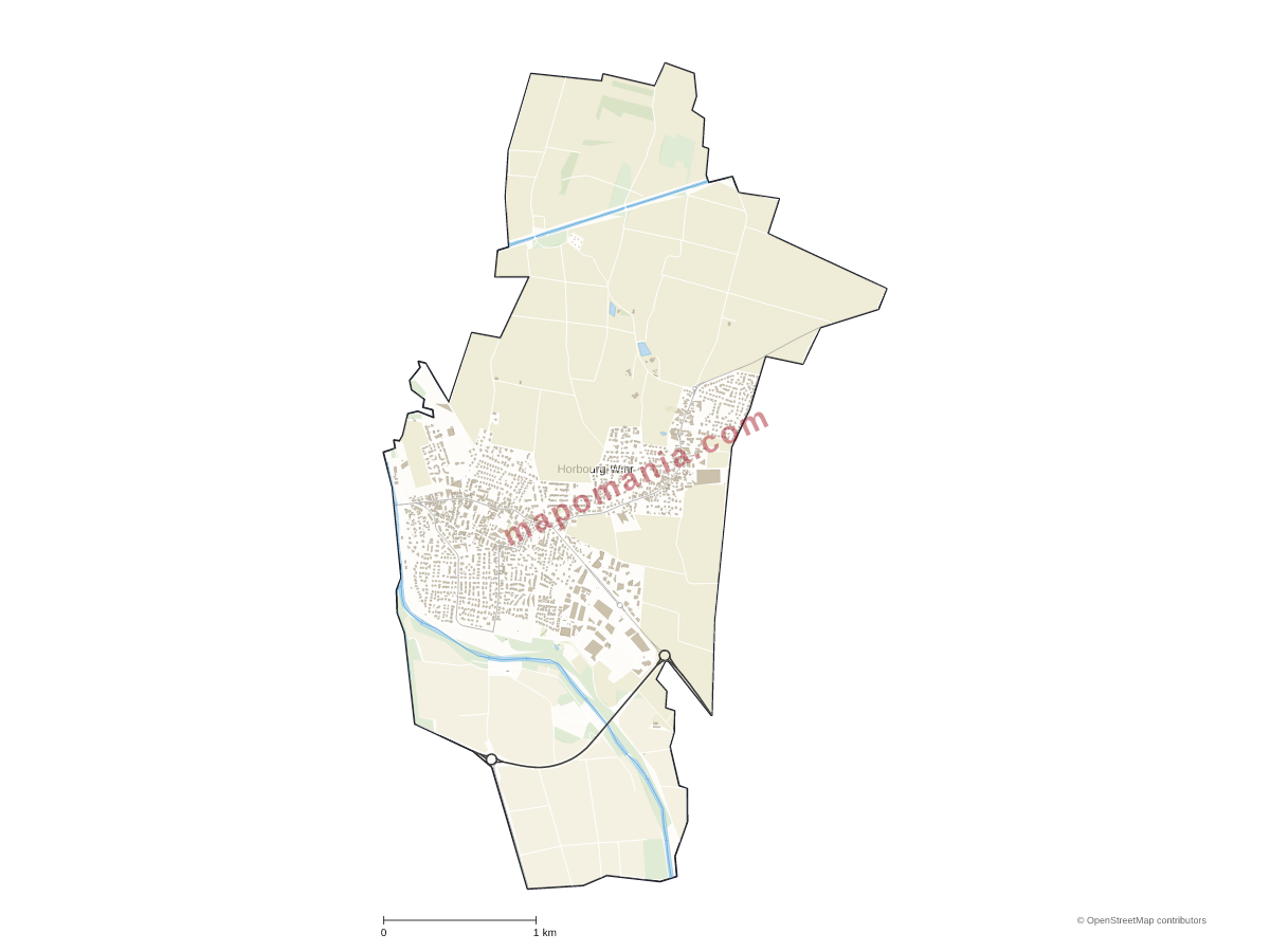 Carte de Horbourg-Wihr à personnaliser