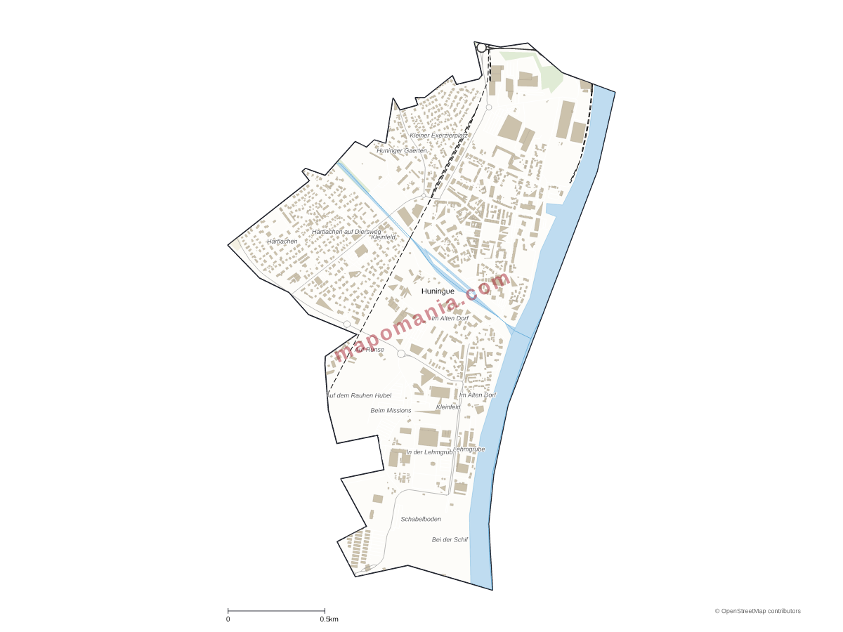 Carte de Huningue à personnaliser