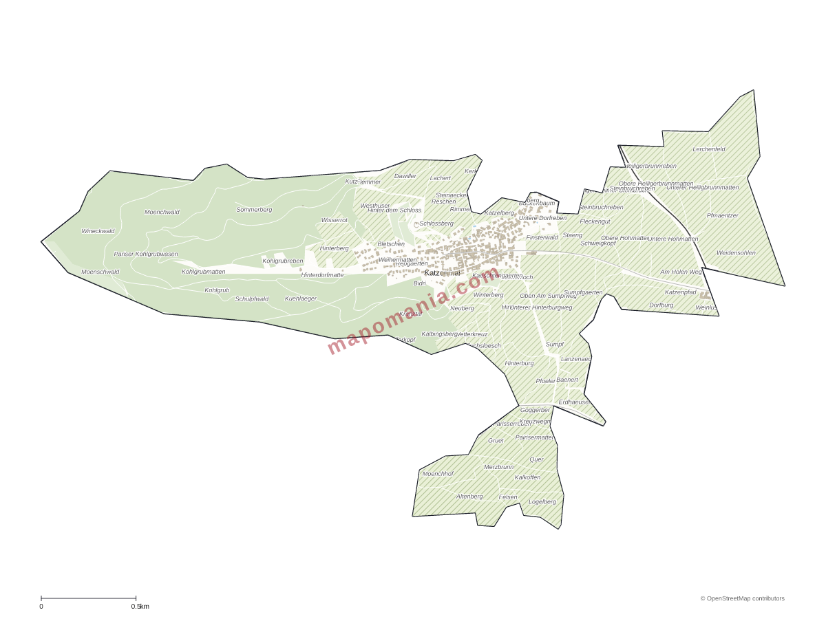 Carte de Katzenthal à personnaliser