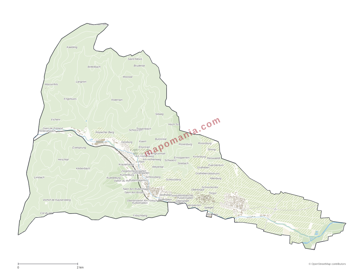 Carte de Kaysersberg Vignoble à personnaliser